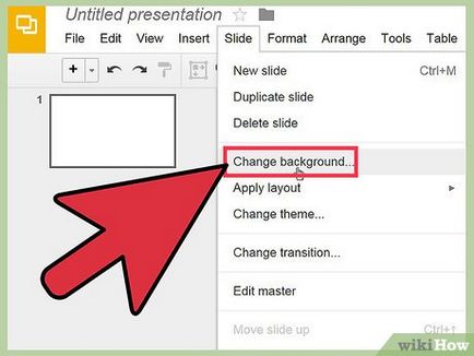 Modificarea fundalului unei prezentări Google