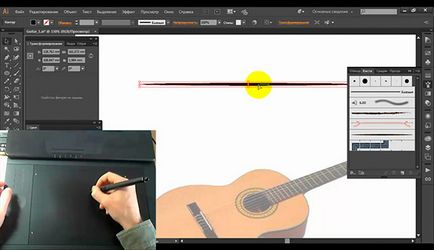 Cum de a desena o chitară pas cu pas pe o tabletă grafică în ilustrator