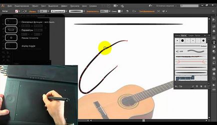 Як намалювати гітару поетапно на графічному планшеті в illustrator