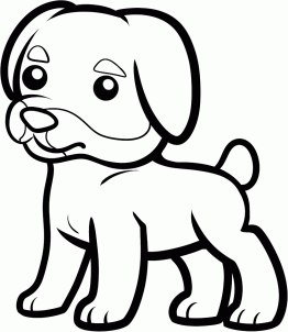 Як малювати собаку для дітей з простим крокам, як легко і просто малювати олівцем, ручкою або
