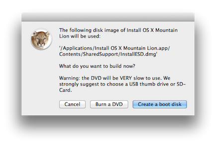 Як зробити завантажувальний диск os x mountain lion