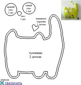 Как да шият мека играчка котка на модела е много проста