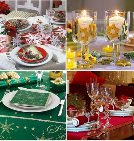 Hogyan díszíteni a karácsonyi asztal dekoráció ötletek, kiszolgáló és a fotók, hírportál vtemu - mindig