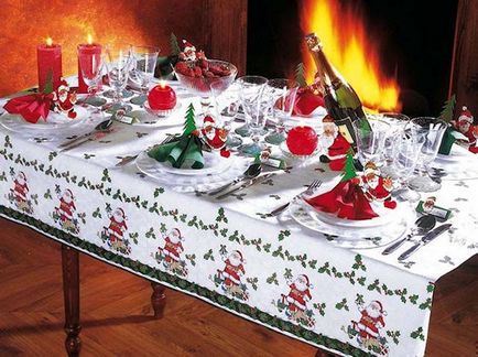 Hogyan díszíteni a karácsonyi asztal dekoráció ötletek, kiszolgáló és a fotók, hírportál vtemu - mindig
