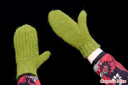 Cum de a tricota o mitten pană degetul mare