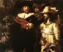 Pictură rembrandt ceas de noapte