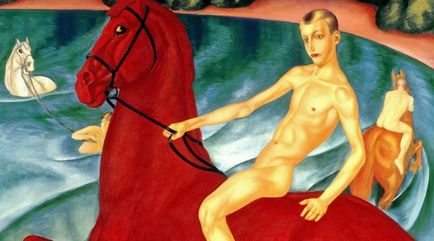 Fürdés a Vörös Ló „történet a teremtés és az érték - reprodukciói híres művészek festményei