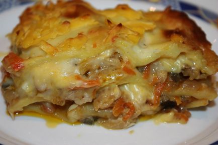 Lasagne cu pui și vinete - cum să gătești lasagna cu pui și vinete, rețetă pas cu pas