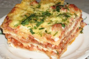 Lasagne cu carne la domiciliu