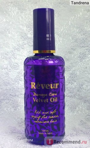 Масло для волосся japan gateway reveur velvet oil «зволоження і блиск» - «японське масло для волосся