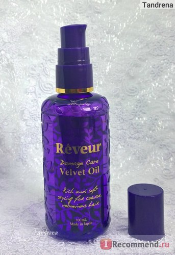 Масло для волосся japan gateway reveur velvet oil «зволоження і блиск» - «японське масло для волосся
