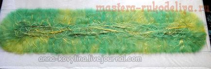 Майстер-клас по мокрому валяння капустяний шарфик (шарф з воланами) з візерунками з пряжі