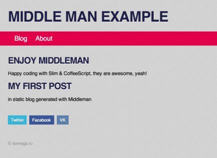 Instrumentul Middleman pentru cel mai recent aspect și crearea site-urilor statice