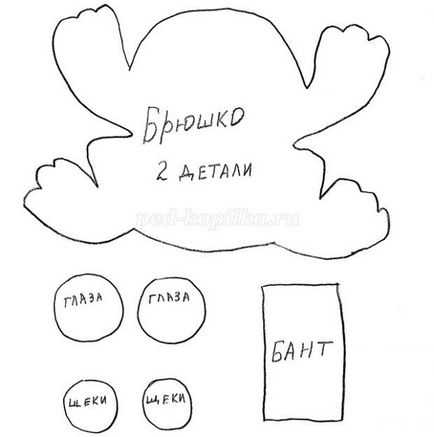 М'яка іграшка жаба своїми руками