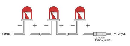 Egy kis fénykibocsátó diódák, auto villanyszerelő