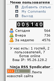 Ninja rss syndicator стрічка новин сайту на joomla, html, programming