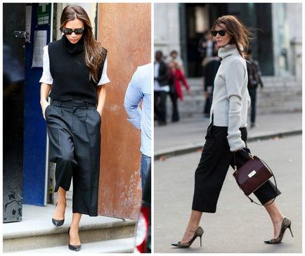 Merészen viselnek nadrágot culottes - a trend 2017-ben