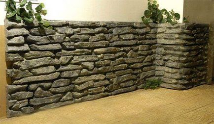 Montarea pereților cu piatră artificială