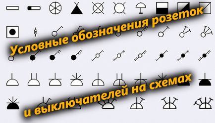 Позначення вимикачів і розеток на кресленнях