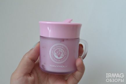 Revizuirea de scrub facial Tony moly latte arta de capsuni de arta