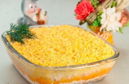 Salata originala - mimoza - din conserve de ton