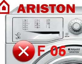 Помилка f06 в пральній машині аристон, як виправити