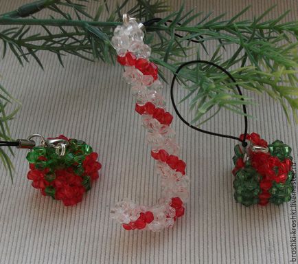 Плетемо з бісеру симпатичні новорічні сувеніри - ярмарок майстрів - ручна робота, handmade