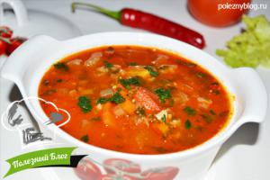 Пісний томатний суп з рисом, покроковий рецепт з фото