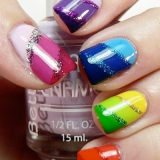 Rainbow manikűr ötletek képek (manikűr) Rainbow manikűr ötletek fotók