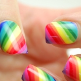 Rainbow manikűr ötletek képek (szivárvány manikűr) Rainbow manikűr ötletek fotók