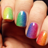 Rainbow manikűr ötletek képek (szivárvány a köröm) Rainbow manikűr ötletek fotók
