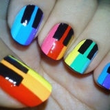 Rainbow manikűr ötletek képek (manikűr) Rainbow manikűr ötletek fotók