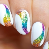 Rainbow manikűr ötletek képek (szivárvány manikűr) Rainbow manikűr ötletek fotók