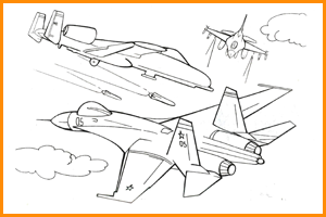 Розмальовки - військова техніка і солдати
