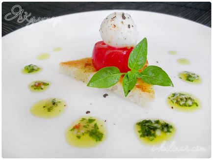 Retete pentru salata de caprese, aperitiv, caprese cu pesto, sunt bucatar