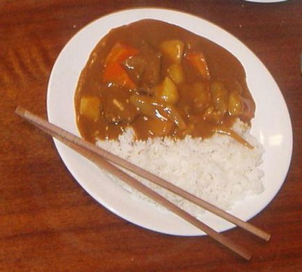 Curry rețetă cu orez în Lankan, în japoneză