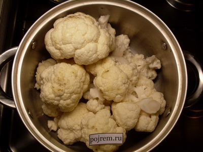 Recept párolt karfiol, tejszínes mártásban - lépésről lépésre recept, hogyan kell főzni fotókkal