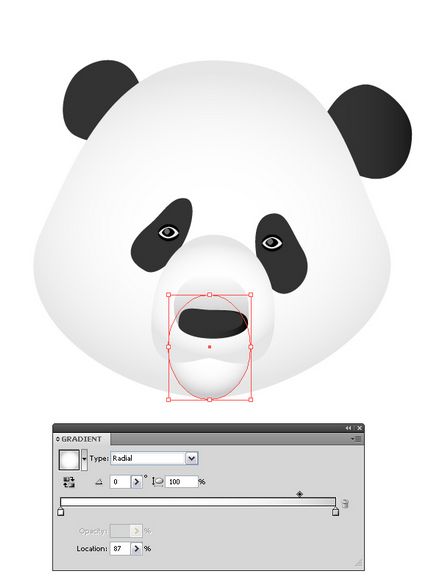 Desenarea unui panda în ilustrator