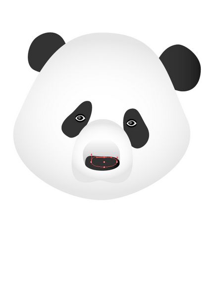 Desenarea unui panda în ilustrator