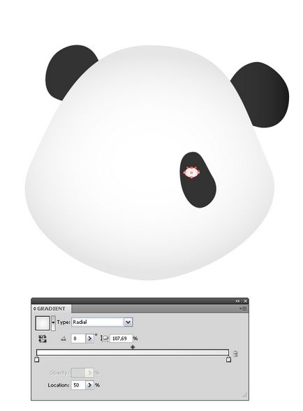 Desenarea unui panda în ilustrator