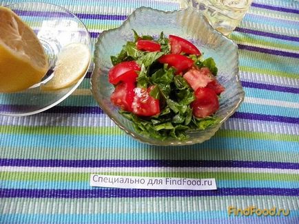 Rukkola saláta szezámmagos és paradicsom recept egy fotó