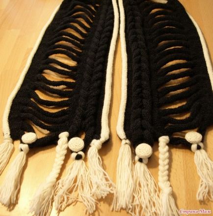 Шапочки і шарфики плетених косою - ідеї і майстер-клас