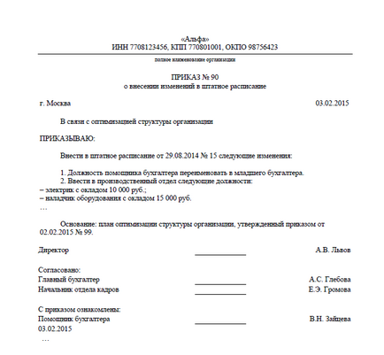 Személyzeti Form T-3 Form 2017