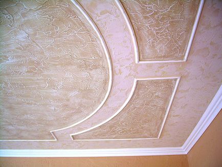 Plafonul de tavan cu plasă de ciment, tipuri decorative, amestecuri uscate, tencuială manuală