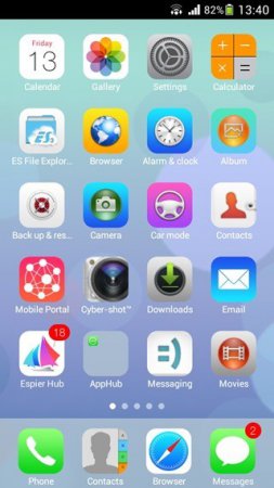 Descărcați espier launcher ios7 pe Android gratuit versiunea 1