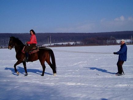 Skijöring - síelés a szaga a benzin (motolyzhny sport) Skijöring - síelés benzin szag