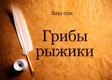 Сонник гриби рижики збирати, є уві сні бачити до чого сниться