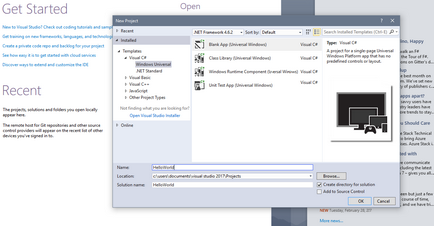 Створення програми hello, world (xaml) - uwp app developer, microsoft docs
