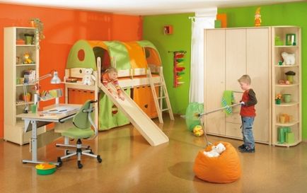 Cantină în interiorul camerei pentru copii, portal de construcție