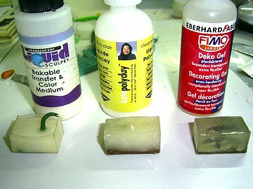 Порівняння рідкої полімерної глини translucent liquid sculpey, kato liquid polyclay і fimo deko gel